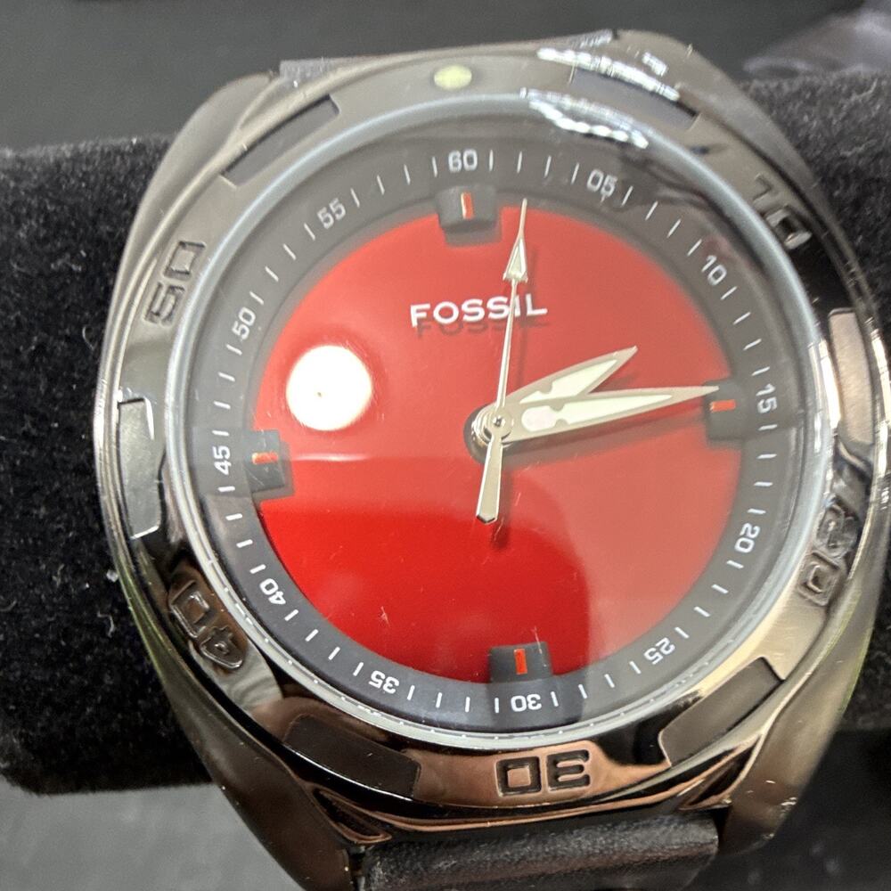 Fossil Men's Big Tic BG-2111 Color Change Red/Black New Batteries (E6)